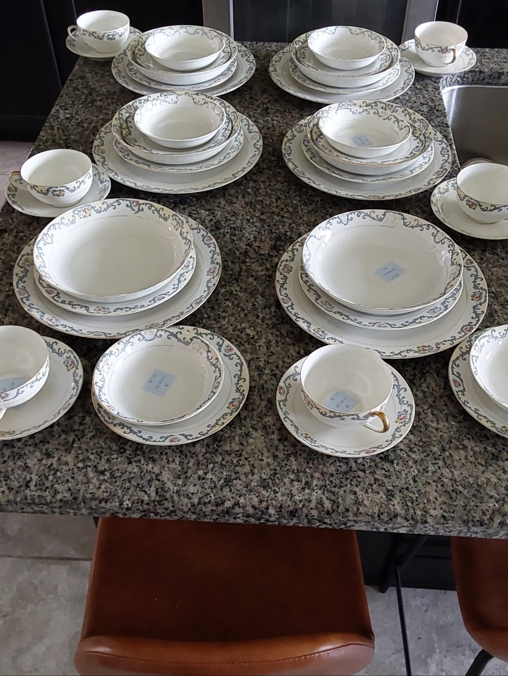Antique 42 PC Noritake Elmwood (1918) Pattern 66214- 7PC Of 6 Settings - Picture 3 of 6